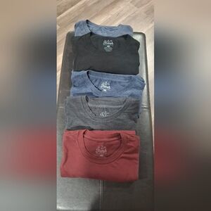 fresh Men's Short Sleeve Crewneck Tees - Black, Navy, Charcoal, Burgundy